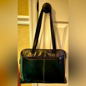 Buxton Black Genuine Leather Tote